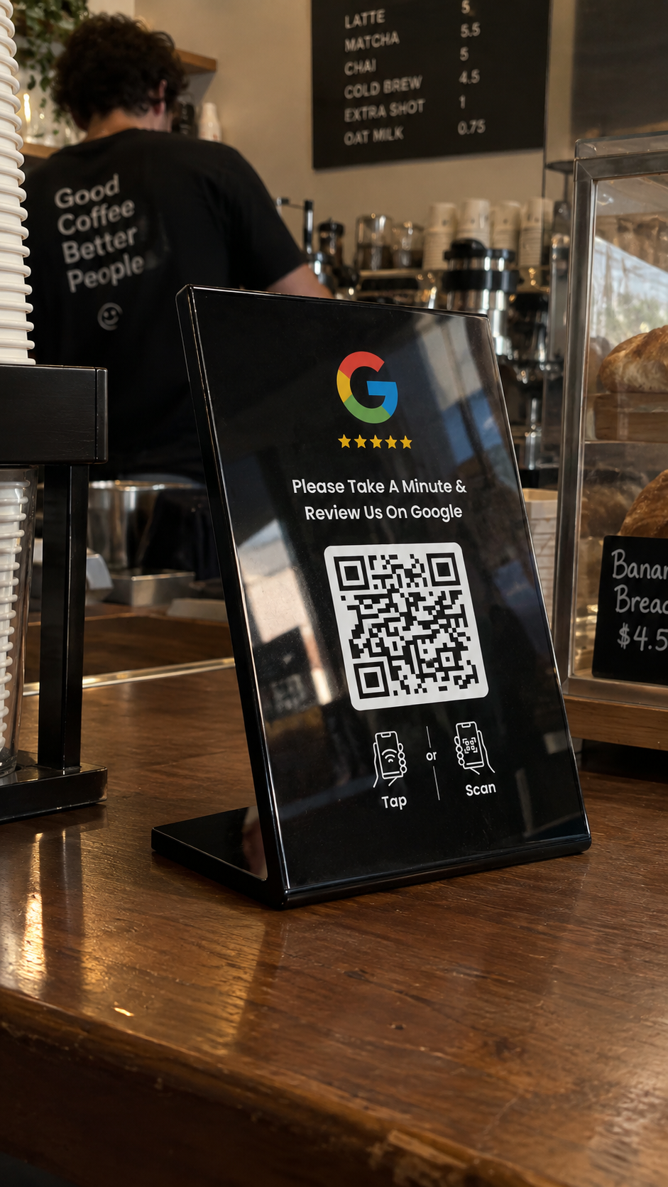 NFC Google Review Stand